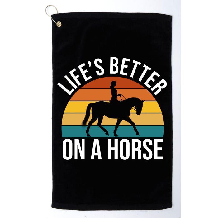 Life Is Better On A Horse Riding Gift Golf Towel