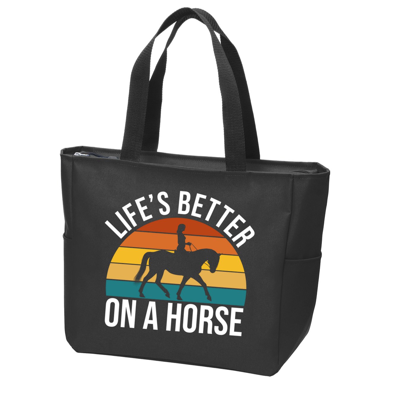 Life Is Better On A Horse Riding Gift Zip Tote Bag