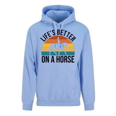 Life Is Better On A Horse Riding Gift Unisex Surf Hoodie