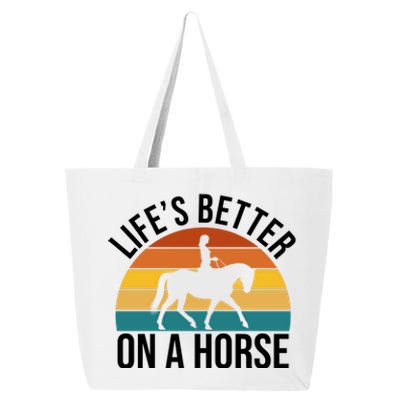 Life Is Better On A Horse Riding Gift 25L Jumbo Tote