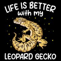 Life Is Better With My Leopard Gecko Funny Drawstring Bag