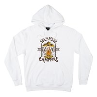 Life Is Better At The Campfire Funny Vintage Camping Camper Hoodie