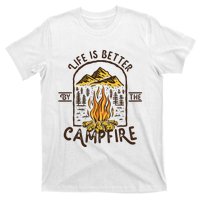 Life Is Better At The Campfire Funny Vintage Camping Camper T-Shirt