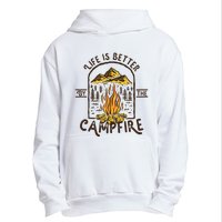 Life Is Better At The Campfire Funny Vintage Camping Camper Urban Pullover Hoodie