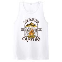 Life Is Better At The Campfire Funny Vintage Camping Camper PosiCharge Competitor Tank