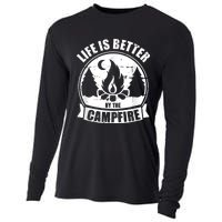 Life Is Better By The Campfire Camping Cooling Performance Long Sleeve Crew