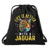 Life Is Better With A JAGUAR Funny JAGUARS Drawstring Bag