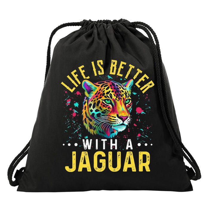 Life Is Better With A JAGUAR Funny JAGUARS Drawstring Bag
