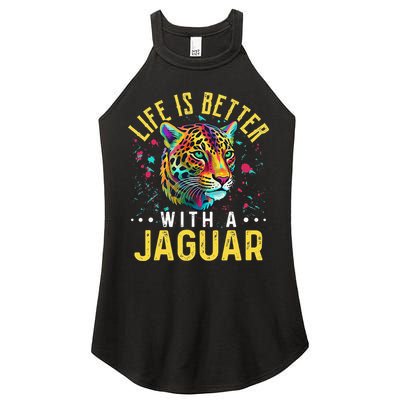 Life Is Better With A JAGUAR Funny JAGUARS Women's Perfect Tri Rocker Tank