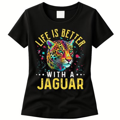 Life Is Better With A JAGUAR Funny JAGUARS Womens T-Shirt