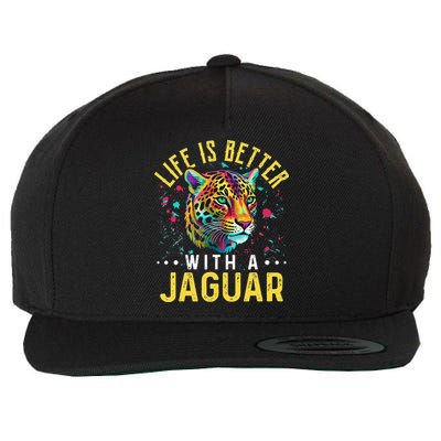 Life Is Better With A JAGUAR Funny JAGUARS Wool Snapback Cap