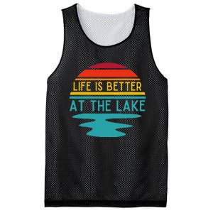 Life Is Better At He Lake Life Bum Lake Lover Pontoon Mesh Reversible Basketball Jersey Tank