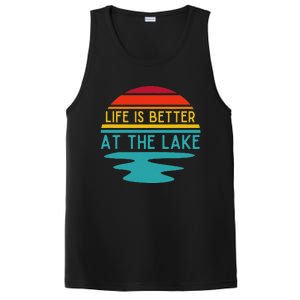 Life Is Better At He Lake Life Bum Lake Lover Pontoon PosiCharge Competitor Tank