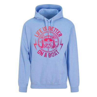 Life Is Better On A Boat Captain Boater Boating Anchor Gift Unisex Surf Hoodie