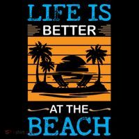 Life Is Better At The Beach Summer Vacation Quote Tall T-Shirt