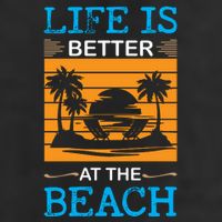 Life Is Better At The Beach Summer Vacation Quote Golf Towel