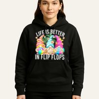 Life Is Better In Flip Flops For Beach Girls Summer Gnomes Hoodie