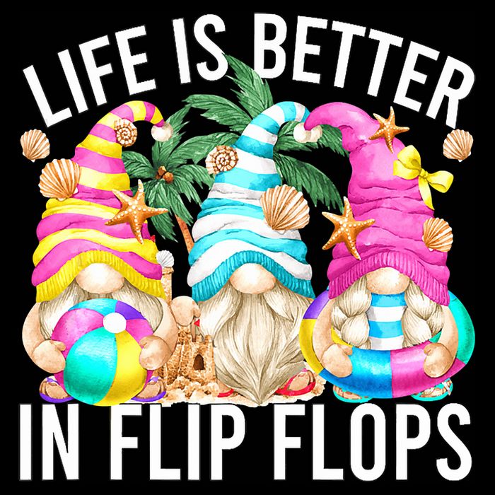 Life Is Better In Flip Flops For Beach Girls Summer Gnomes Sweatshirt