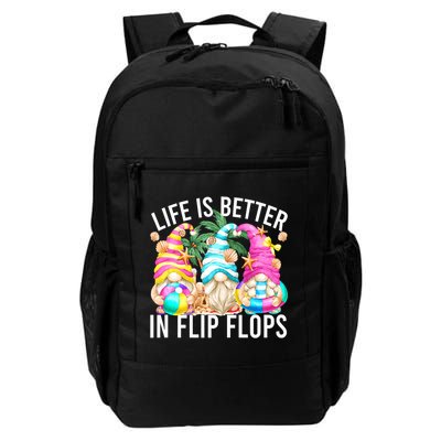 Life Is Better In Flip Flops For Beach Girls Summer Gnomes Backpack