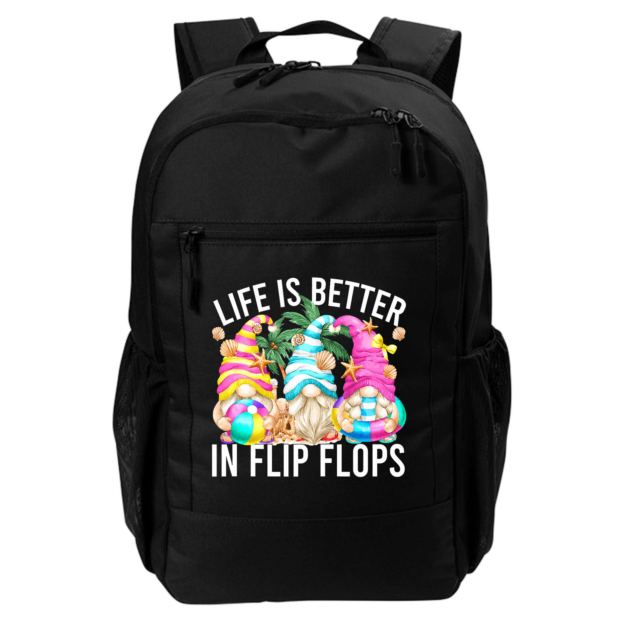Life Is Better In Flip Flops For Beach Girls Summer Gnomes Backpack