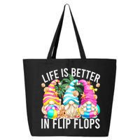 Life Is Better In Flip Flops For Beach Girls Summer Gnomes 25L Jumbo Tote