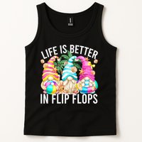 Life Is Better In Flip Flops For Beach Girls Summer Gnomes Tank Top