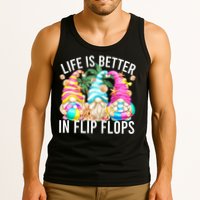Life Is Better In Flip Flops For Beach Girls Summer Gnomes Tank Top