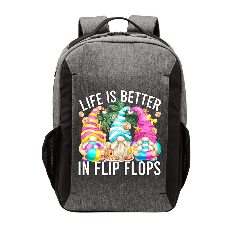 Life Is Better In Flip Flops For Beach Girls Summer Gnomes Vector Backpack
