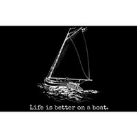 Life Is Better On A Boat Sailboat Sketch Cool Sailing Bumper Sticker