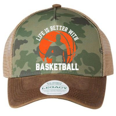 Life Is Better With Basketball For Player Bball Legacy Tie Dye Trucker Hat