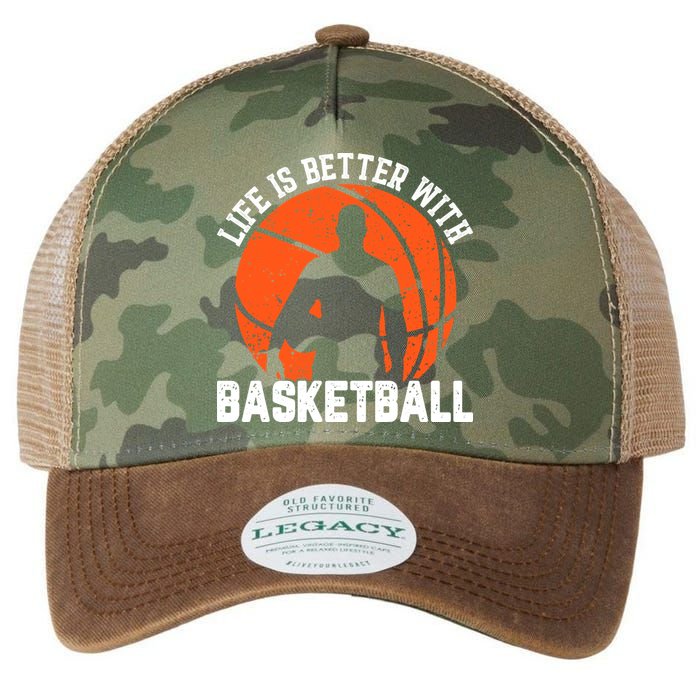 Life Is Better With Basketball For Player Bball Legacy Tie Dye Trucker Hat