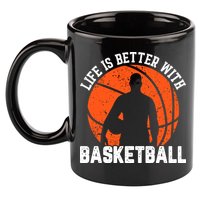 Life Is Better With Basketball For Player Bball 11oz C Handle Ceramic Mug