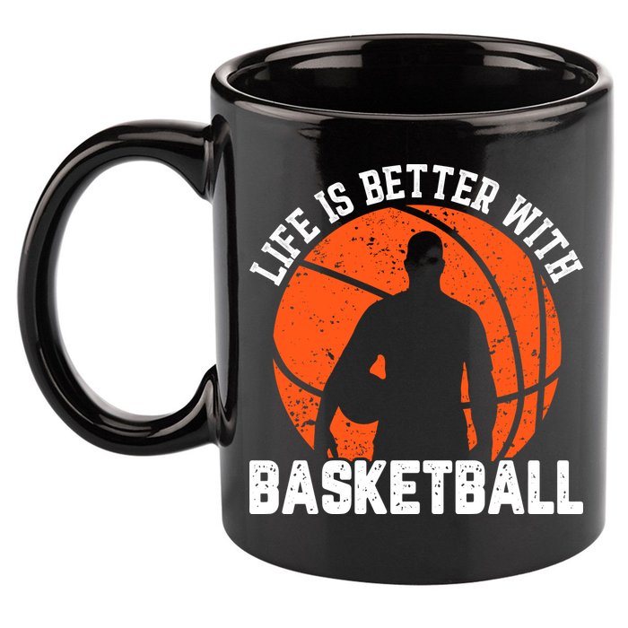 Life Is Better With Basketball For Player Bball 11oz C Handle Ceramic Mug