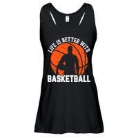 Life Is Better With Basketball For Player Bball Ladies Essential Flowy Tank