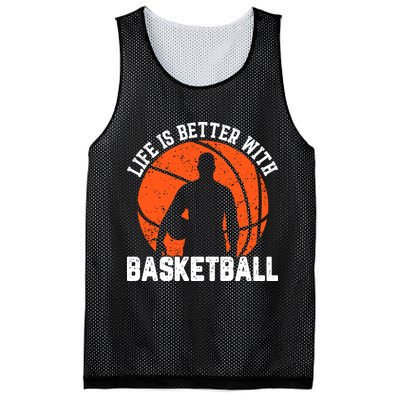 Life Is Better With Basketball For Player Bball Mesh Reversible Basketball Jersey Tank
