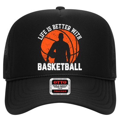 Life Is Better With Basketball For Player Bball Trucker Hat