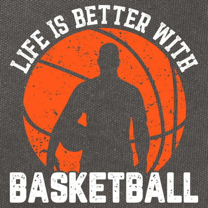 Life Is Better With Basketball For Player Bball Cotton Canvas Backpack