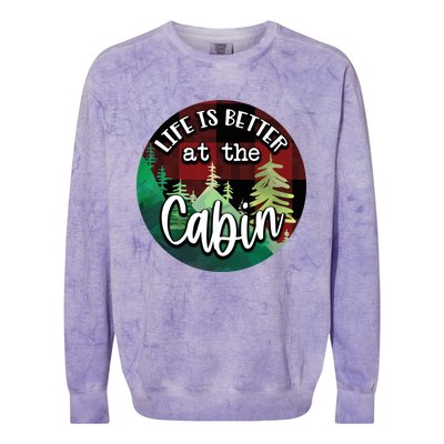 Life Is Better At The Cabin Colorblast Crewneck Sweatshirt