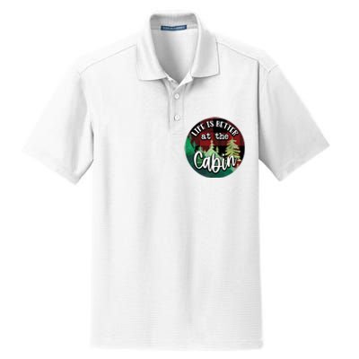 Life Is Better At The Cabin Dry Zone Grid Polo