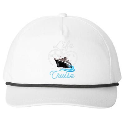 Life is Better on a Cruise , Wo and Kid Cruising Snapback Five-Panel Rope Hat