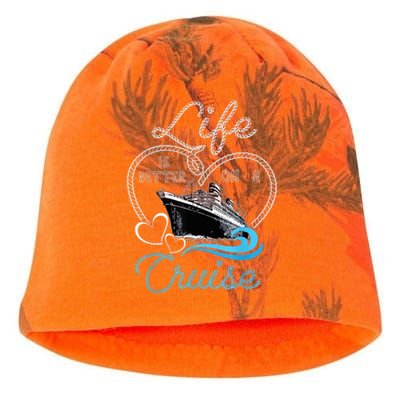 Life is Better on a Cruise , Wo and Kid Cruising Kati - Camo Knit Beanie