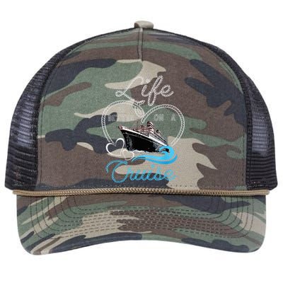 Life is Better on a Cruise , Wo and Kid Cruising Retro Rope Trucker Hat Cap