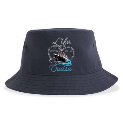 Life is Better on a Cruise , Wo and Kid Cruising Sustainable Bucket Hat