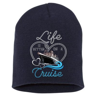 Life is Better on a Cruise , Wo and Kid Cruising Short Acrylic Beanie