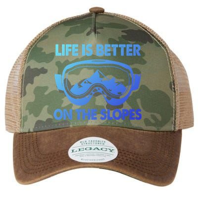 Life Is Better On The Slopes Gift Legacy Tie Dye Trucker Hat