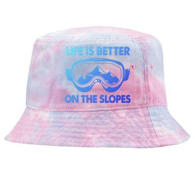 Life Is Better On The Slopes Gift Tie-Dyed Bucket Hat