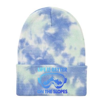 Life Is Better On The Slopes Gift Tie Dye 12in Knit Beanie