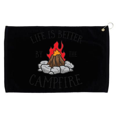 Life Is Better By The Campfire Scouts Camping Campfire Gift Grommeted Golf Towel