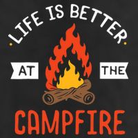 Life is better at the Campfire - Funny Camping & Camper Gift 11oz C Handle Ceramic Mug