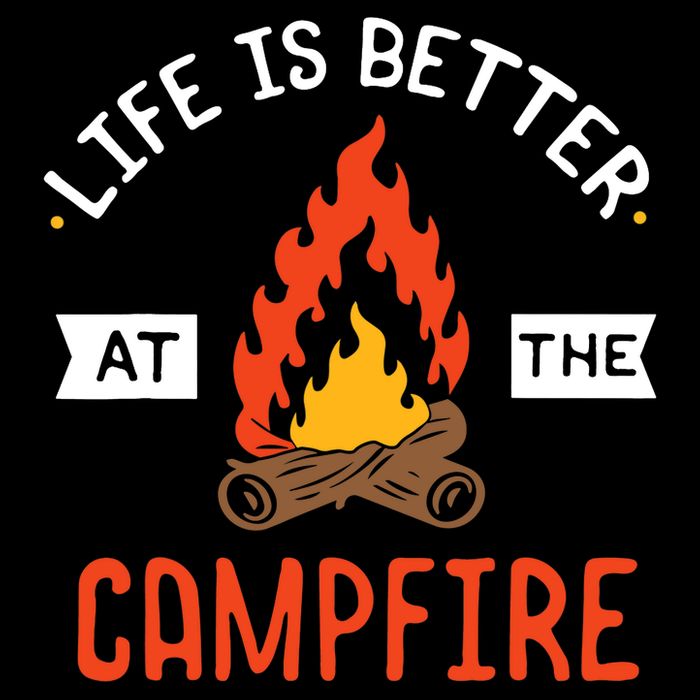 Life is better at the Campfire - Funny Camping & Camper Gift Cooling Performance Long Sleeve Crew